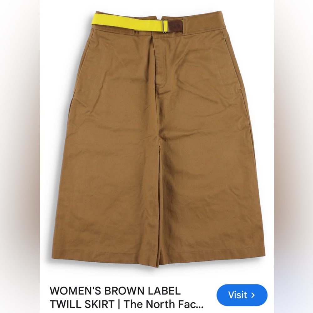 The North Face Women's Brown Label Twill Skirt in Utility Brown - Picture 2 of 13